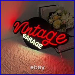 Vintage Garage Flex Neon Light Sign 24x10 Lamp Car Garage Display Wall Decor