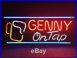 Vintage Genny On Tap Genesee Brewing Co. Rochester NY Beer Bar Neon Sign