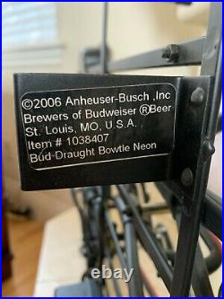 Vintage Genuine Anheuser-Busch Budweiser Beer On Tap Neon Sign 2006 USA