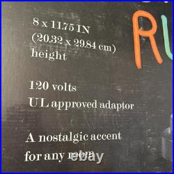 Vintage Girls Rule Neon Table Top Light Sign Lamp 8x11.75 & Party Sign NIB