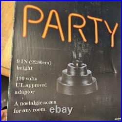 Vintage Girls Rule Neon Table Top Light Sign Lamp 8x11.75 & Party Sign NIB