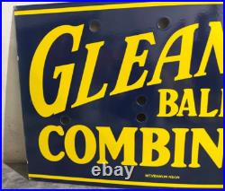 Vintage Gleaner Baldwin Gas & Oil Porcelain Enamel Neon Sign SSPN 40X26