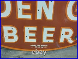 Vintage Golden Glow Beer Neon Porcelain Enamel Sign