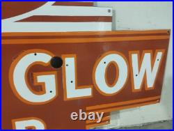 Vintage Golden Glow Beer Neon Porcelain Enamel Sign