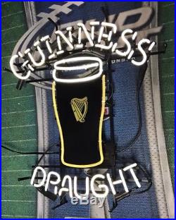 Vintage Guinness Draught Neon Beer Light Bar Miller Budweiser Sign Glass Draft