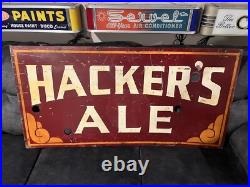 Vintage Hacker's Ale Beer Neon Skin Sign