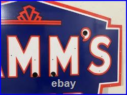 Vintage Hamm's Beer Gas & Oil Porcelain Enamel Neon Sign SSPN 48x36