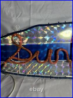 Vintage Handmade Surfs Up Rope Light Up Hanging Sign (48x 13) Neon HUGE-READ