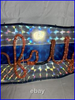 Vintage Handmade Surfs Up Rope Light Up Hanging Sign (48x 13) Neon HUGE-READ