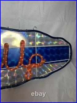 Vintage Handmade Surfs Up Rope Light Up Hanging Sign (48x 13) Neon HUGE-READ