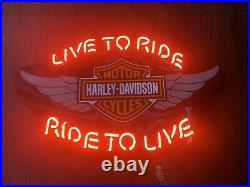 Vintage Harley Davidson Neon Sign