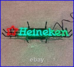 Vintage Heineken Beer Neon Sign Bar Mancave Sign 28 x 8 HEAVY RARE VGC