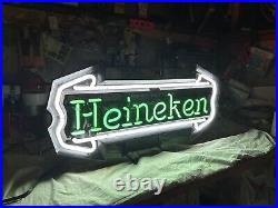 Vintage Heineken Beer Neon Sign Bar Pub Store Man Cave Light Logo Garage