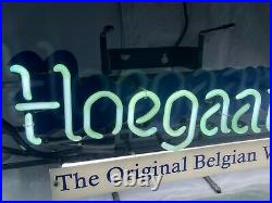 Vintage Hoegaarden Belgium Beer Neon Light Sign Bar Club Man Cave