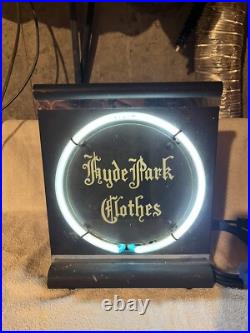 Vintage Hyde Park Clothing Countertop Neon Sign