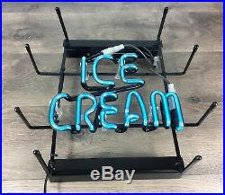 Vintage ICE CREAM neon sign, wall mount or window mount, Breyers 2Z
