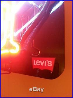 Vintage Industrial Levi's 501 Jeans Neon Sign 23 1987 GHN Everbrite 80s Levis