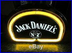 Vintage Jack Daniels Old No 7 Brand Yellow Neon Bar Sign Rare