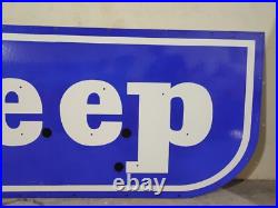 Vintage Jeep Neon Gas & Oil Porcelain Enamel Sign