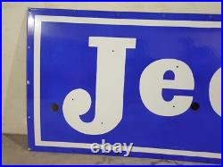Vintage Jeep Neon Gas & Oil Porcelain Enamel Sign