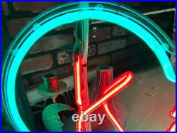 Vintage KEYS Neon Sign RED GREEN 15x30 1950s 60s Store Display Advertising