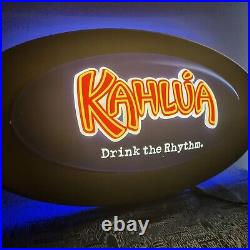 Vintage Kahlua Bar Sign Light Up Neon Mancave Liquor Lamp Collectable Embossed