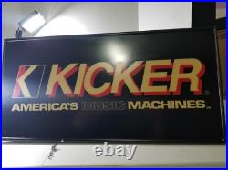 Vintage Kicker Automotive Speaker Systems Dealer Light Up Sign