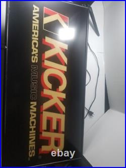 Vintage Kicker Automotive Speaker Systems Dealer Light Up Sign