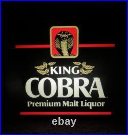 Vintage King Cobra Premium Malt Liquor Opti Neon Lighted Sign-ale-bar-beer-snake