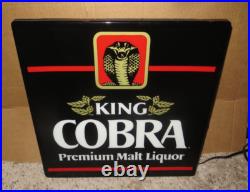 Vintage King Cobra Premium Malt Liquor Opti Neon Lighted Sign-ale-bar-beer-snake