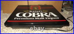 Vintage King Cobra Premium Malt Liquor Opti Neon Lighted Sign-ale-bar-beer-snake