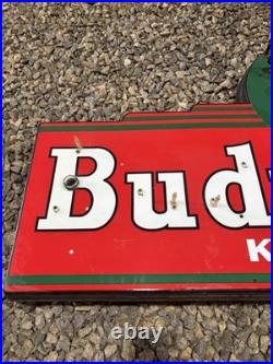 Vintage Large Budweiser King Of Beers Lighted Neon Anheuser Busch Man Cave Sign