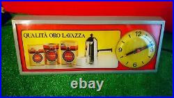 Vintage Lavazza Espresso Coffee Advertising Sign Light neon clock store display