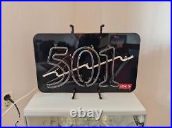 Vintage Levis 501 Neon Light Sign Original