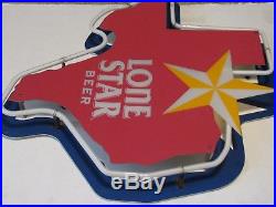 Vintage Lighted Lone Star Beer Sign Neon Light San Antonio Texas Tx Collectible