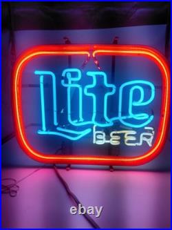 Vintage Lite Beer Neon Bar Sign Works UL Transformer Man Cave Garage Pub 20x17 Vintage Lite Beer Neon Bar Sign Works UL Transformer Man Cave Garage Pub 20x17