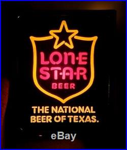 Vintage Lone Star Beer Neo Neon Lighted Sign 1984