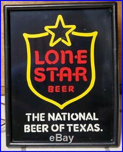 Vintage Lone Star Beer Neo Neon Lighted Sign 1984