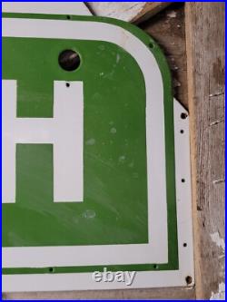 Vintage Lunch Porcelain Sign Diner Resturant 46 Neon Skin Art Deco Food Beverag