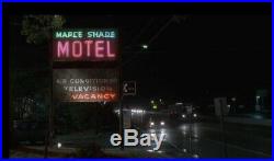 Vintage MAPLE SHADE MOTEL Two Neon Signs Sopranos Ramsey New Jersey Painted