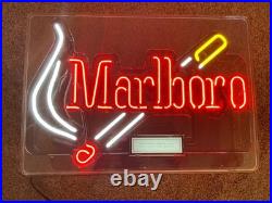 Vintage Marlboro Cigarette Philip Morris Everbrite Neon Light Sign Store Display