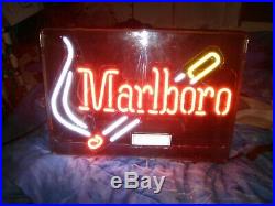 Vintage Marlboro Cigarettes Neon Light Sign 1997 Tobacco Advertising