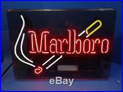 Vintage Marlboro Cigarettes Neon Light Sign Dated 1997 Tobacco Advertising
