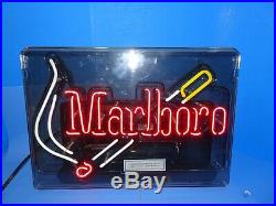 Vintage Marlboro Cigarettes Neon Light Sign Dated 1997 Tobacco Advertising