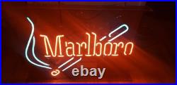 Vintage Marlboro Neon Sign 28x 20 Smoke Cigarette Display WORKS
