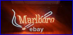 Vintage Marlboro Neon Sign 28x 20 Smoke Cigarette Display WORKS