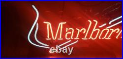 Vintage Marlboro Neon Sign 28x 20 Smoke Cigarette Display WORKS