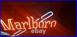 Vintage Marlboro Neon Sign 28x 20 Smoke Cigarette Display WORKS