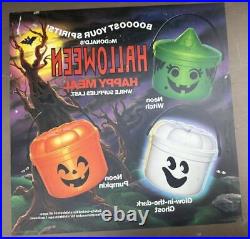 Vintage McDonald's Halloween Neon Pail Happy Meal Translite Advertising Sign 22