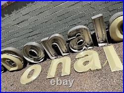 Vintage McDonalds sign giant neon Industrial letter marquee style 90s McDonalds